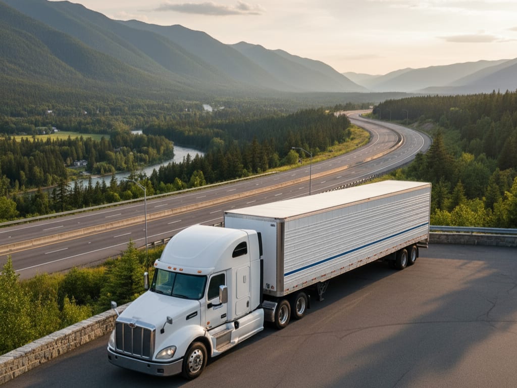 Next Movement truck driving on the highway for a long distance move